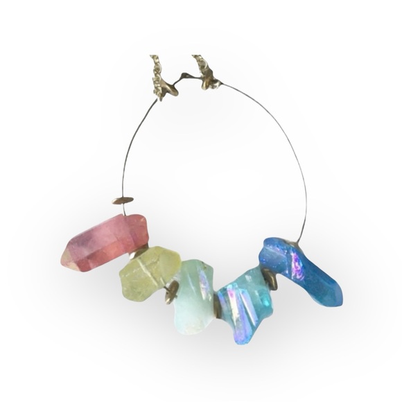 new SOTM Jewels 𑁍 Chakra Crystals Spiritual Statement Pendant Necklace 𑁍 Gold - Picture 5 of 17